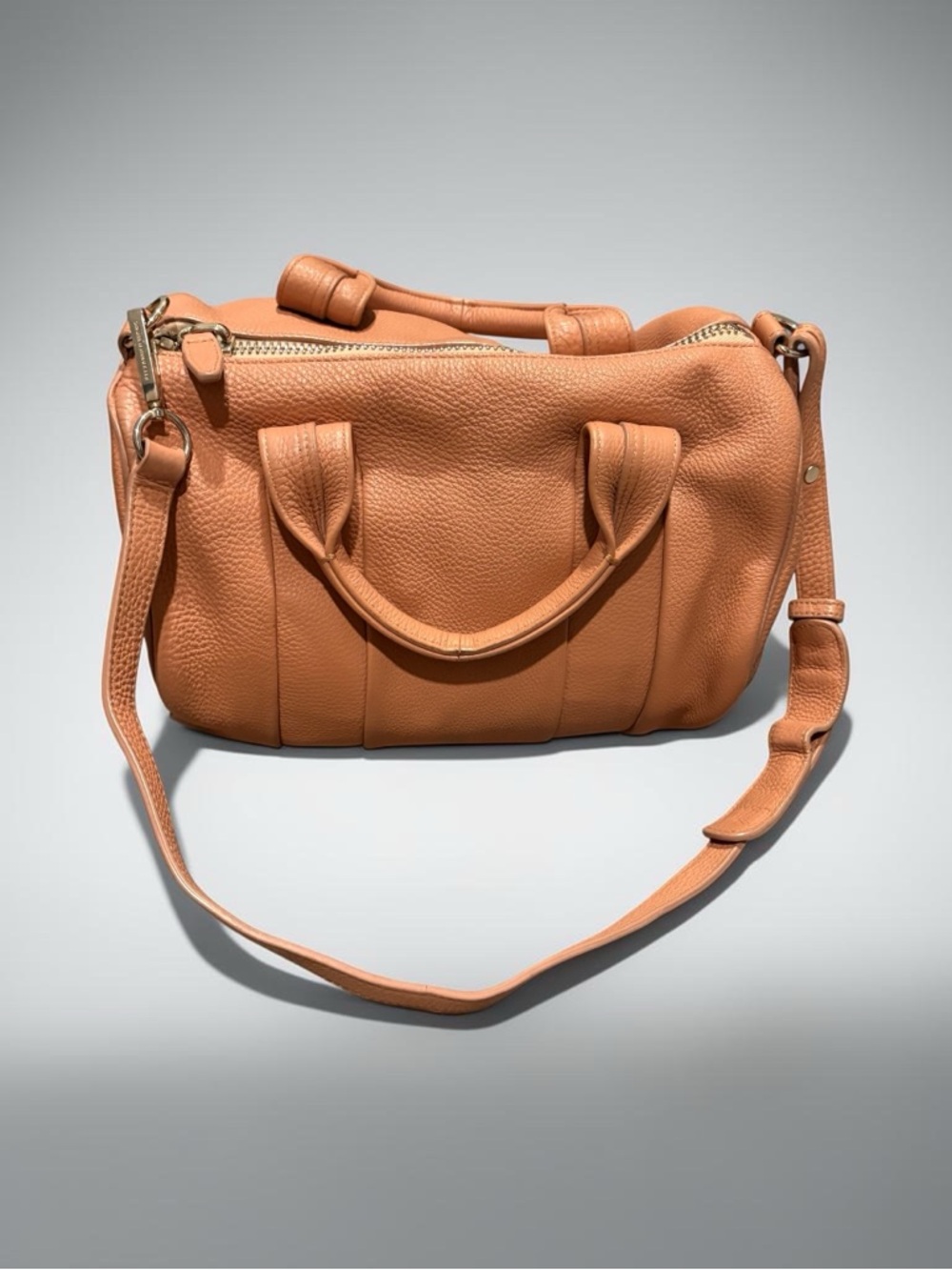 Alexander Wang Celebrity Favorite Pebbled Leather Rocco Bag In Tan Blush